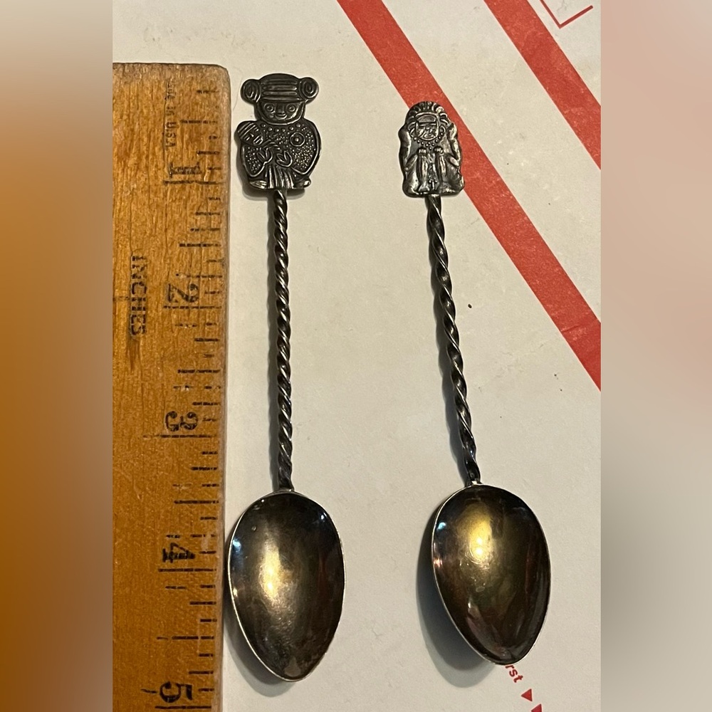 Rare Vintage 0900 Silver Tribal Spoons